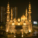 At-Thohir Mosque’s Magnificent Architecture is Newly Illuminated