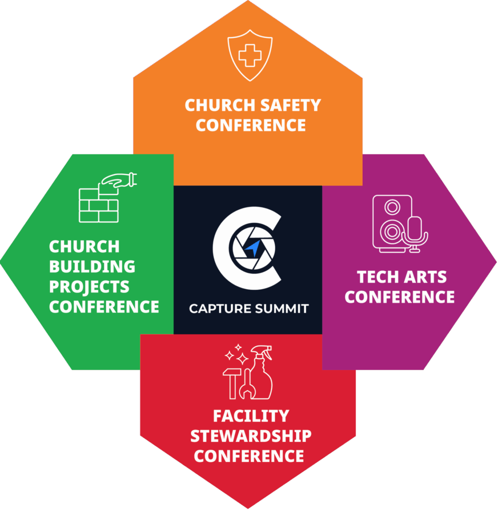 Church Safety Conference | Church Building Projects Conference | Facility Stewardship Conference | Tech Arts Conference | Capture Summit